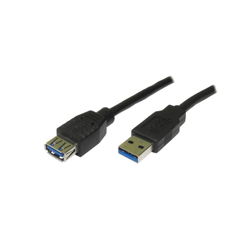 Logo USB prodlužka (3.0), USB A samec - USB A samice, 1.8m, černá, blistr, DOPRODEJ
