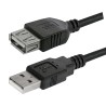 Logo USB prodlužka (2.0), USB A samec - USB A samice, 3m, černá, DOPRODEJ