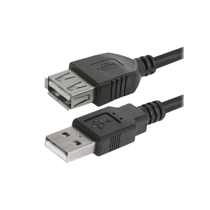 Logo USB prodlužka (2.0), USB A samec - USB A samice, 3m, černá, blistr, DOPRODEJ