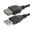 Logo USB prodlužka (2.0), USB A samec - USB A samice, 3m, černá, blistr, DOPRODEJ