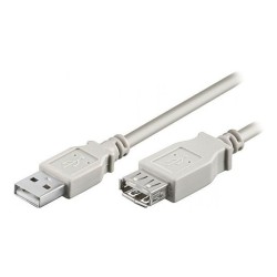 Logo USB prodlužovací kabel (2.0), USB A samec - USB A samice, 5m, šedý, blistr, DOPRODEJ