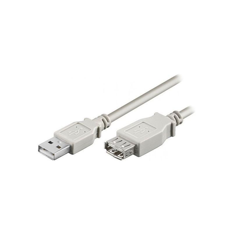 Logo USB prodlužovací kabel (2.0), USB A samec - USB A samice, 5m, šedý, blistr, DOPRODEJ
