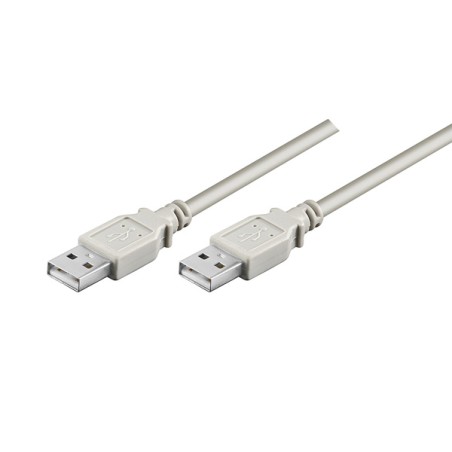 USB kabel (2.0), USB A samec - USB A samec, 1.8m, šedý, High Speed, DOPRODEJ