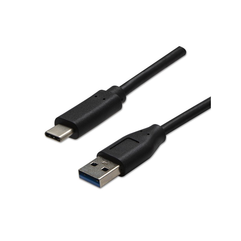 USB kabel (3.2 gen 2), USB A samec - USB C samec, 1m, 10 Gb/s, 5V/3A, černý, DOPRODEJ