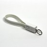 Logo USB kabel (2.0), USB A samec - microUSB samec, 0.2m, bílý, blistr, klíčenka, DOPRODEJ