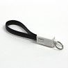 Logo USB kabel (2.0), USB A samec - microUSB samec, 0.2m, černý, blistr, klíčenka, DOPRODEJ