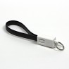 USB kabel (2.0), USB A samec - microUSB samec, 49160, 0.2m, černý, klíčenka, DOPRODEJ