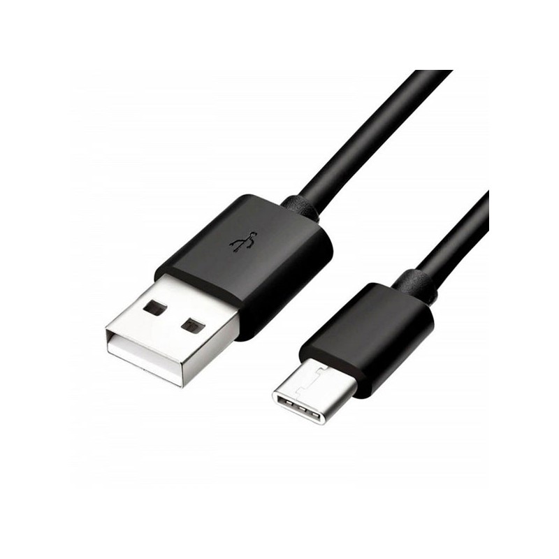 Logo USB kabel (2.0), USB A samec - USB C samec, 1m, černý, blistr, DOPRODEJ