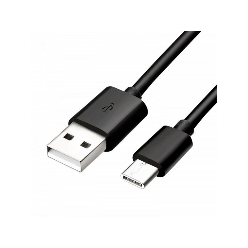 USB kabel (2.0), USB A samec - USB C samec, 1m, černý