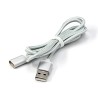 USB kabel (2.0), USB A samec - Magnetická koncovka, 1m, stříbrný, DOPRODEJ