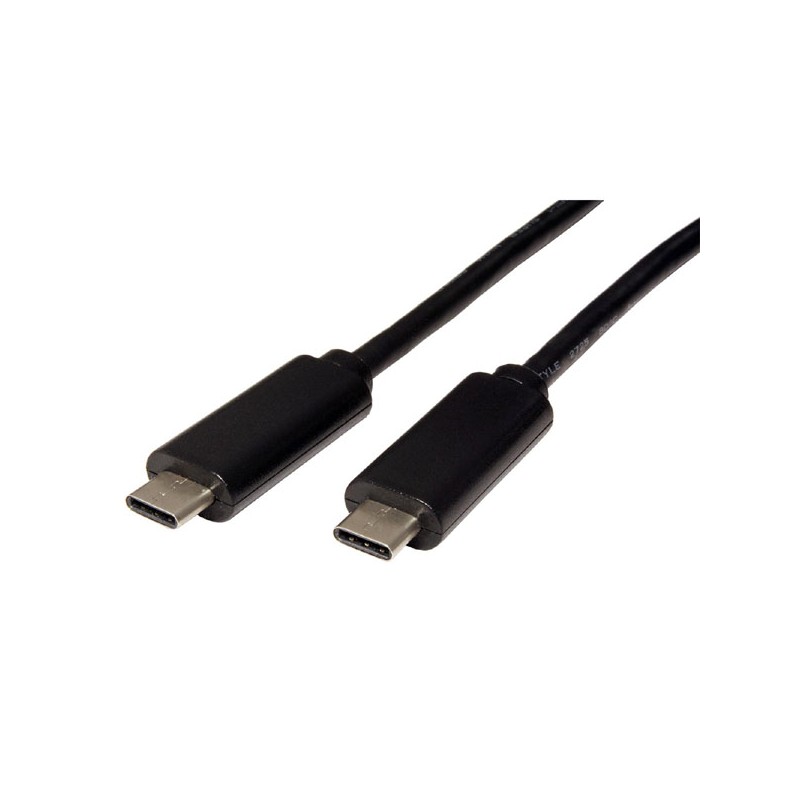 USB kabel (3.1), USB C samec - USB C samec, 0.5m, černý, plastic bag