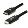 Logo USB kabel (3.2 gen 2), USB C samec - USB C samec, 1m, Power Delivery 100W, 10 Gb/s, 20V/5A, černý, box, nylonové opletení