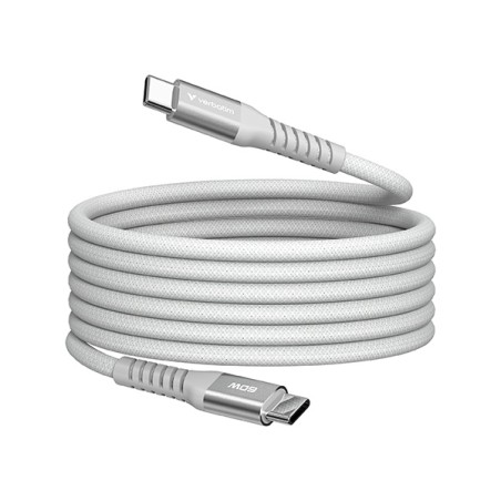 Verbatim USB-C kabel USB C samec - USB C samec, 60W, 1.2m, magnetický, šedý, box, 31850