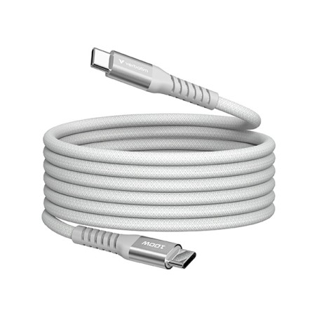 Verbatim USB-C kabel USB C samec - USB C samec, 100W, 1.2m, magnetický, šedý, box, 31854
