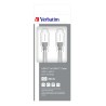 VERBATIM 48867 kabel USB-C to USB-C Sync & Charge Cable USB 3.1 GEN 2 30cm Silver _O2 polep
