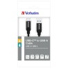 Verbatim USB kabel (3.1), USB A samec - USB C samec, 1m, černý, box, 48871