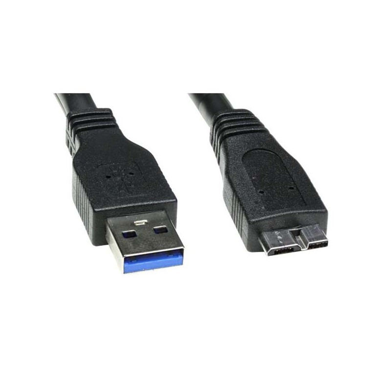 Logo USB kabel (3.0), USB A samec - USB micro B samec, 2m, černý, blistr, DOPRODEJ