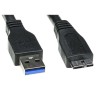 Logo USB kabel (3.0), USB A samec - USB micro B samec, 2m, černý, blistr, DOPRODEJ