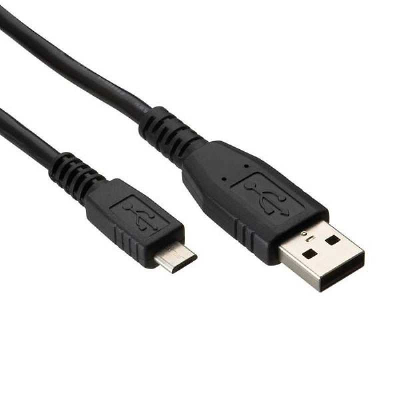 USB kabel (2.0), USB A samec - microUSB samec, 1.8m, černý, DOPRODEJ