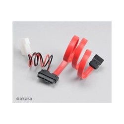 AKASA kabel SATA kombinovany kabel pro připojení slim DVD a BR mechanik, 40cm