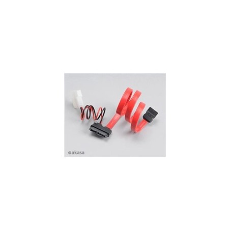 AKASA kabel SATA kombinovany kabel pro připojení slim DVD a BR mechanik, 40cm