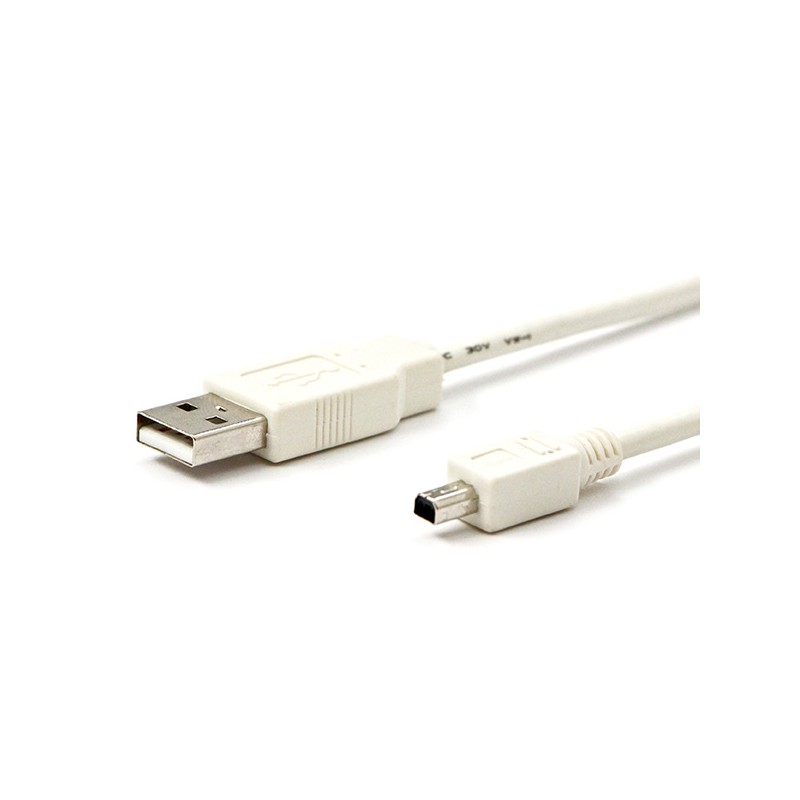 Logo USB kabel (2.0), USB A samec - 4-pin samec, 1.8m, bílý, blistr, MITSUMI, DOPRODEJ