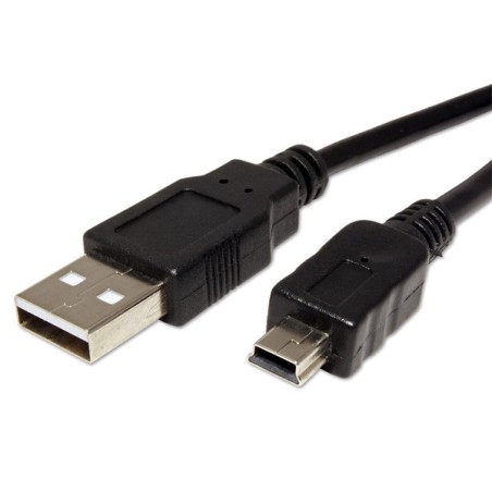 USB kabel (2.0), USB A samec - miniUSB samec, 3m, černý, DOPRODEJ