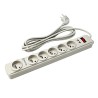 Powerton ENERGY PLUGIX, 3m, 6 zásuvek, bílá, LED indikace, DOPRODEJ