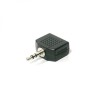 Audio rozdvojka, Jack (3.5mm) samec - 2x Jack (3.5mm) samice, stereo, černá, DOPRODEJ