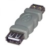 USB spojka, (2.0), USB A samice - USB A samice, šedá, Logo blistr 29241, DOPRODEJ