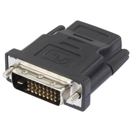Video redukce, DVI (24+1) samec - HDMI samice, černá, Logo, DOPRODEJ