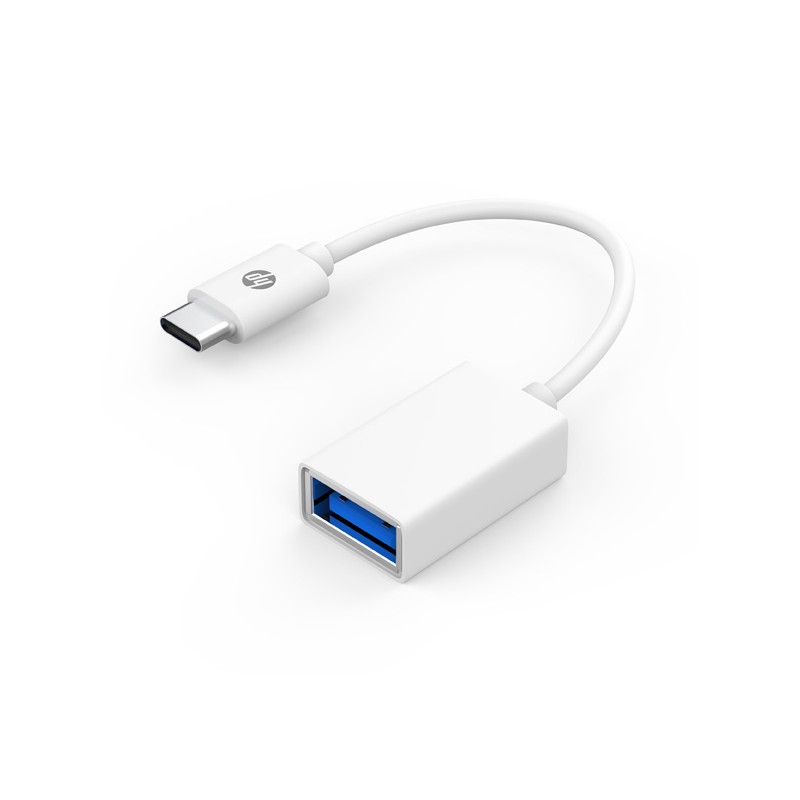 USB redukce, (3.0), USB C samec - USB A samice, bílá, Hewlett-Packard DHC-TC105
