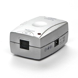 Audio převodník digitálního signálu, z optického na coaxiální, TOSLINK samice - CINCH samice, součástí je i DC adaptér, DOPRODEJ