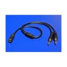 Audio rozdvojka, Jack (3.5mm) samice - 2x Jack (3.5mm) samec, stereo, černá, Logo, DOPRODEJ