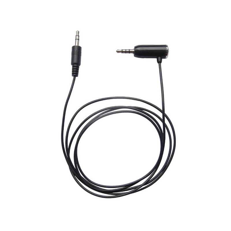 Audio Hands free kabel, Jack (3.5mm) samec 4-pólový - Jack (3.5mm) samec, 1.2 m, stereo, černý, pro iPhone/iPad 38588, DOPRODEJ