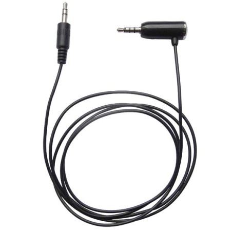 Audio Hands free kabel, Jack (3.5mm) samec 4-pólový - Jack (3.5mm) samec, 1.2 m, stereo, černý, pro iPhone/iPad 38588, DOPRODEJ