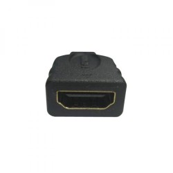 Video redukce, micro HDMI samec - HDMI samice, černá, Logo zlacené konektory, DOPRODEJ
