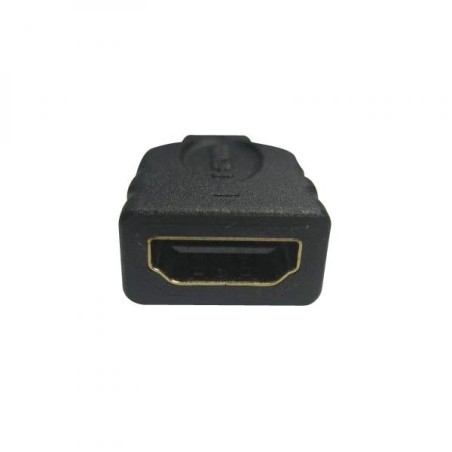 Video redukce, micro HDMI samec - HDMI samice, černá, Logo zlacené konektory, DOPRODEJ