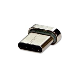 USB koncovka, USB C samec - magnetické připojení, stříbrná, pro použití s magnetickým kabelem, DOPRODEJ