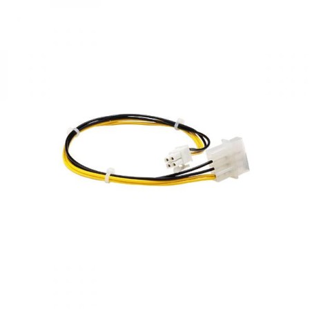 Napájecí PC redukce, interní, DC 5,25" - P4 (4pin), černá, Logo, DOPRODEJ