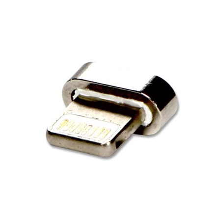 USB koncovka, Apple Lightning samec - magnetické připojení, stříbrná, redukce k magnetickému kabelu 59257, DOPRODEJ