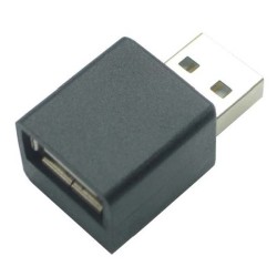 USB redukce, (2.0), USB A samec - USB A samice, černá, redukce k nabíjení iPadu 33760, DOPRODEJ