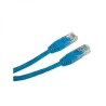 Síťový LAN kabel UTP patchcord, Cat.5e, RJ45 samec - RJ45 samec, 0.5 m, nestíněný, modrý, economy, DOPRODEJ