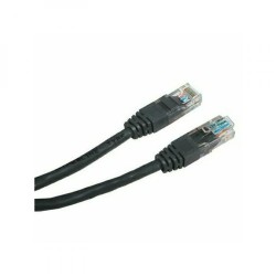 Síťový LAN kabel UTP patchcord, Cat.5e, RJ45 samec - RJ45 samec, 3 m, nestíněný, černý, economy, DOPRODEJ