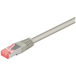 Síťový LAN kabel S/FTP patchcord, Cat.6, RJ45 samec - RJ45 samec, 5 m, stíněný, LSOH, šedý, economy, DOPRODEJ