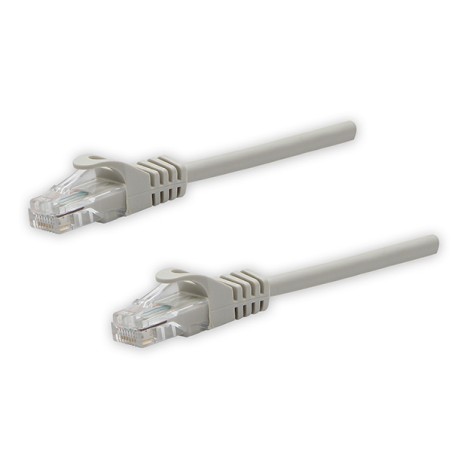 Síťový LAN kabel UTP patchcord, Cat.5e, RJ45 samec - RJ45 samec, 5 m, nestíněný, šedý, čistá měď, economy, DOPRODEJ