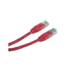 Síťový LAN kabel UTP patchcord, Cat.5e, RJ45 samec - RJ45 samec, 5 m, nestíněný, červený, economy, DOPRODEJ