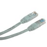 Síťový LAN kabel UTP crossover patchcord, Cat.5e, RJ45 samec - RJ45 samec, 5 m, nestíněný, křížený, šedý, k propojení 2 PC