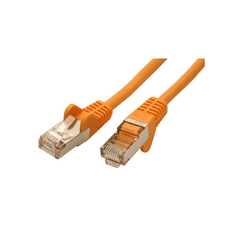 Síťový LAN kabel FTP patchcord, Cat.5e, RJ45 samec - RJ45 samec, 7.5 m, stíněný, žlutý, economy, DOPRODEJ