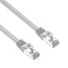 Síťový LAN kabel S/FTP patchcord, Cat.6a, RJ45 samec - RJ45 samec, 10 m, dvojitě stíněný, LSOH, šedý, 10 Gb/s, economy, DOPRODEJ
